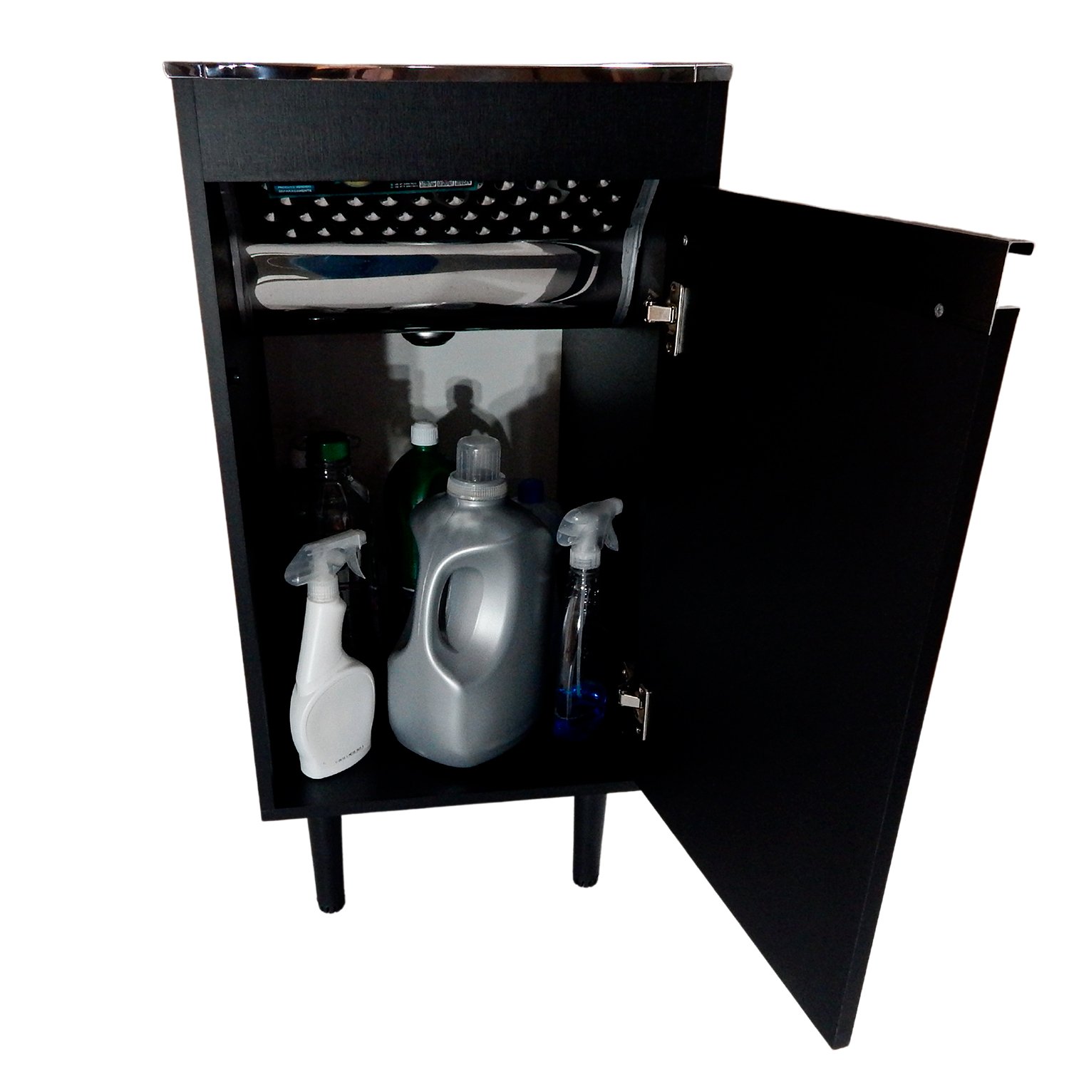 Gabinete Black para Lavanderia 44cm com Tanque 30l de Inox - 4