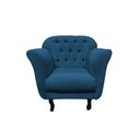 Ver imagem 3 de Poltrona Decorativa Dália Bouclé Azul Marinho