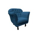 Ver imagem 4 de Poltrona Decorativa Dália Bouclé Azul Marinho