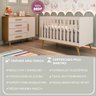 Quarto de Bebê Retrô Berço 3 em 1 Cômoda com Fraldário Ludmila Off White Carolina Baby - 2