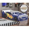 Cama Quarto Infantil Carro com Colchão Azul - 2