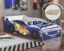 Ver imagem 2 de Cama Quarto Infantil Carro com Colchão Azul
