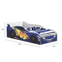 Ver imagem 3 de Cama Quarto Infantil Carro com Colchão Azul