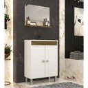 Ver imagem 3 de Conjunto para Banheiro Onix Balcão com Espelheira 60 Cm - Branco Cartagena Branco Cartagena