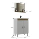 Ver imagem 2 de Conjunto para Banheiro Onix Balcão com Espelheira 60 Cm - Branco Cartagena Branco Cartagena