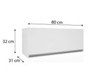 Ver imagem 5 de Armário Aéreo Geladeira de Cozinha e Lavanderia 1 Porta Top Class 0,80m Branco
