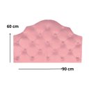 Ver imagem 2 de Cabeceira Box Solteirão Captonê em Veludo Rosê 65x100