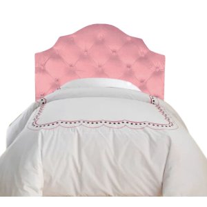 Cabeceira Box Solteirão Captonê em Veludo Rosê 65x100