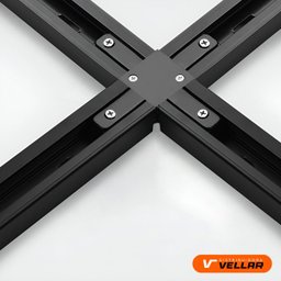 Conector Emenda Tipo X Branco para Trilho Eletrificado - 3