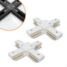 Conector Emenda Tipo X Branco para Trilho Eletrificado - 1