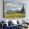 Quadro Decorativo Van Gogh Campo De Trigo Com Ciprestes:60x40 cm/PRETA - 6
