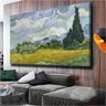 Quadro Decorativo Van Gogh Campo De Trigo Com Ciprestes:60x40 cm/PRETA - 2