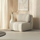 Ver imagem 1 de Sofá Modular 80cm sem Braço Orla CabeCasa MadeiraOriginals Bege Espuma do Mar