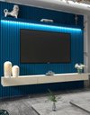 Ver imagem 3 de Conjunto Home Suspenso com Painel Ripado TV até 75 Jendal Cor:Azul Royal