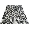 Tapete de Couro Preto e Branco Malhado 1,50x2,00 com Bordas - 1