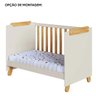 Berço Americano 4 em 1 Pingo Mini Cama Mdf Bebê e Cia - Off com Amêndoa - 4