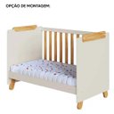 Ver imagem 7 de Berço Americano 4 em 1 Pingo Mini Cama MDF Bebê e Cia - Off com Amêndoa