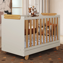 Ver imagem 2 de Berço Americano 4 em 1 Pingo Mini Cama MDF Bebê e Cia - Off com Amêndoa