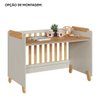 Berço Americano 4 em 1 Pingo Mini Cama Mdf Bebê e Cia - Off com Amêndoa - 5