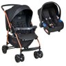 CARRINHO DE BEBÊ TRAVEL SYSTEM RIO K + BEBÊ CONFORTO BURIGOTTO REF: 4019 - UN - PRETO-COBRE - 1