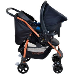 CARRINHO DE BEBÊ TRAVEL SYSTEM RIO K + BEBÊ CONFORTO BURIGOTTO REF: 4019 - UN - PRETO-COBRE - 2