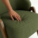 Ver imagem 7 de Poltrona Decorativa Iris Pes Madeira Linho Color Trend Tca 307 Moll