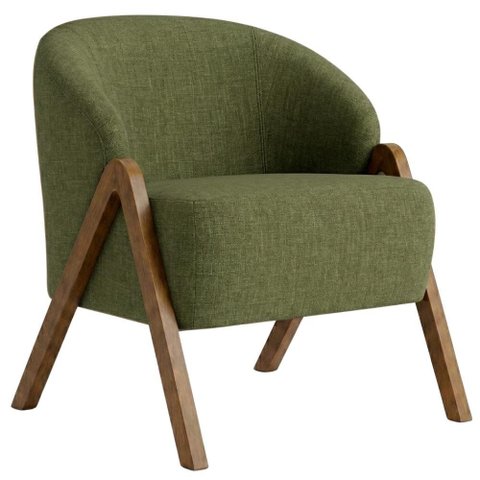 Poltrona Decorativa Iris Pes Madeira Linho Color Trend Tca 307 Moll