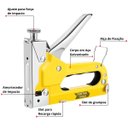 Ver imagem 4 de Grampeador Manual Profissional Tapeceiro Madeira Pressão Grampos 4 - 14mm + 4200 Grampos | Fertak