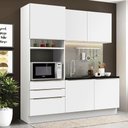 Ver imagem 1 de Armário de Cozinha Compacta 180cm Branco/Branco Veludo Lux Madesa 01