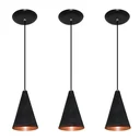 Ver imagem 1 de Lustre pendente Balcão cozinha Preto Cobre 03 un