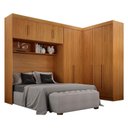 Ver imagem 1 de Quarto de Casal Modulado 9 Portas Orion Cinamomo – Leifer Móveis