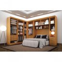 Ver imagem 5 de Módulo Completo Casal 12 Portas de Bater com Aéreo Mesa de Cabeceira e Canto Reto MDF Arbo Design
