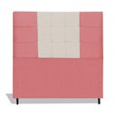 Ver imagem 1 de Cabeceira Estofada Box Casal Encosto para Cama Maveric 144x126 Composê Rosa/bege