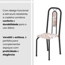 Ver mais imagens de Conjunto de Mesa Tubular 100cm x 60cm Tampo em MDF com 4 Cadeiras Lívia Bege/Botanic/Preto