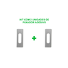 2 Puxadores Retangular Adesivo para Armários, Box, Portas e Janelas de Correr - Fosco - 1