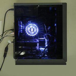 Suporte Gabinete Gamer Suspenso Lateral de Mesa ou Parede Aço - 2