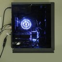 Ver imagem 2 de Suporte Gabinete Gamer Suspenso Lateral de Mesa ou Parede Aço