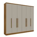Ver imagem 1 de Guarda Roupa Casal 6 Portas 4 Gavetas Veneza Tcil Cinamomo/Off White