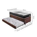 Ver imagem 2 de Bicama Box Baú Solteiro com Colchão Gransleep Ecoflex Molas Verticoil Suede Marrom 88x188