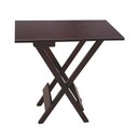 Ver imagem 3 de Conjunto de Mesa Dobrável 120x70 em Madeira Maciça com Mesa Aparador - Tabaco