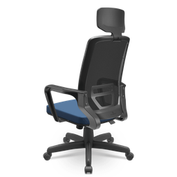 Cadeira Adrix Presidente Poliéster Giratória Relax com Braços Fixos e Apoio de Cabeça - 3