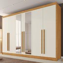 Ver imagem 1 de Guarda Roupas 6 Portas Alba Plus com Espelho 100% Mdf – Mademarcs