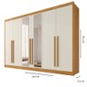 Guarda Roupas 6 Portas Alba Plus com Espelho 100% Mdf – Mademarcs - 4