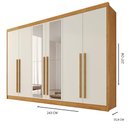Ver imagem 4 de Guarda Roupas 6 Portas Alba Plus com Espelho 100% Mdf – Mademarcs