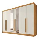 Ver imagem 2 de Guarda Roupas 6 Portas Alba Plus com Espelho 100% Mdf – Mademarcs