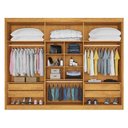 Ver imagem 3 de Guarda Roupas 6 Portas Alba Plus com Espelho 100% Mdf – Mademarcs