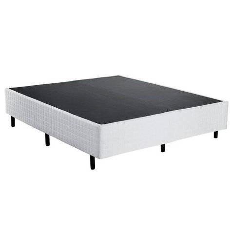 Base Cama Box Casal Branco 138x188