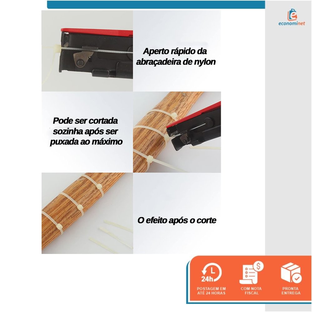 Pistola para Abraçadeira de Nylon Organização de Cabos Corte Automático 2,2 a 4,8mm - Starfer - 3