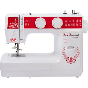 Máquina Costura Doméstica Ss-989 110V Mecânica Vermelha - Sun Special