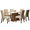Ver imagem 2 de Conjunto Sala de Jantar Madesa Daniela Mesa Tampo de Madeira com 6 Cadeiras - Rustic/branco/imperial